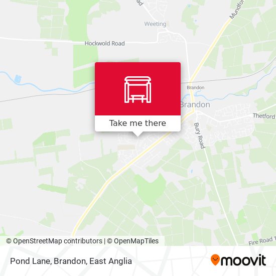 Pond Lane, Brandon map