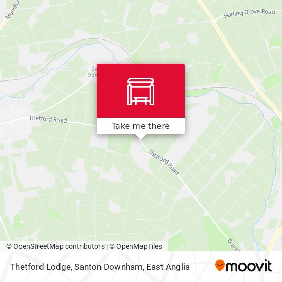 Thetford Lodge, Santon Downham map
