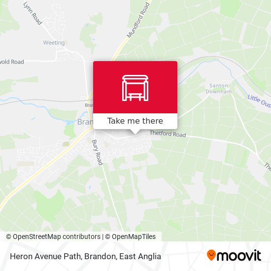 Heron Avenue Path, Brandon map