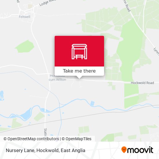 Nursery Lane, Hockwold map