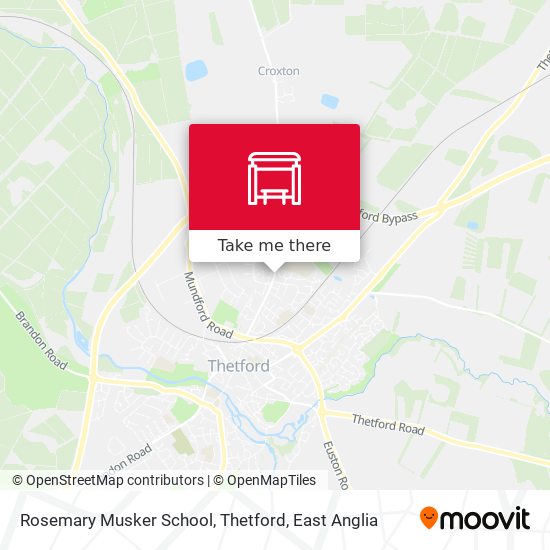 Rosemary Musker School, Thetford map