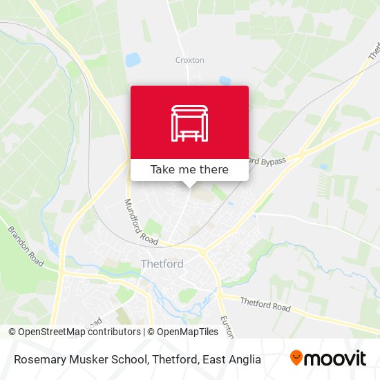 Rosemary Musker School, Thetford map