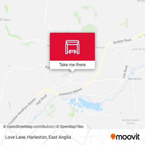 Love Lane, Harleston map