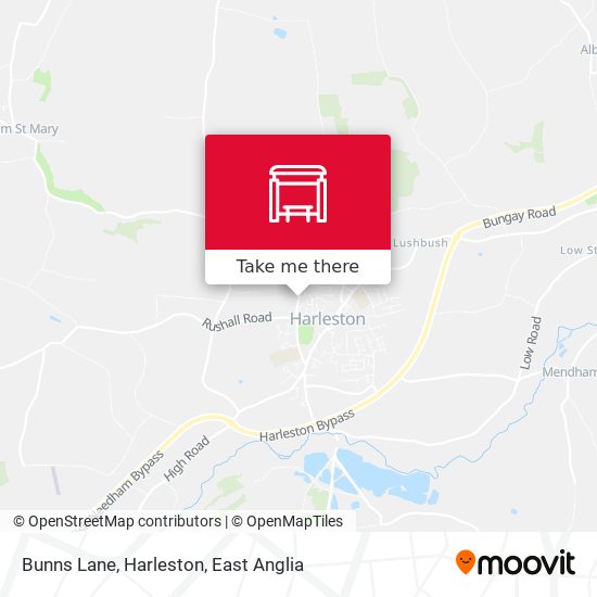 Bunns Lane, Harleston map
