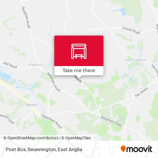 Post Box, Swannington map
