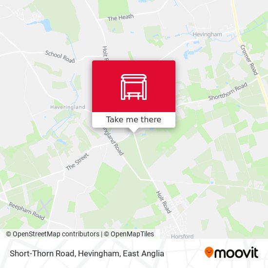 Short-Thorn Road, Hevingham map