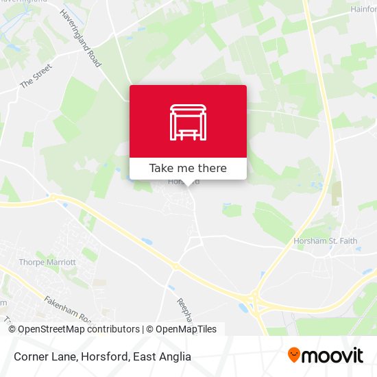 Corner Lane, Horsford map