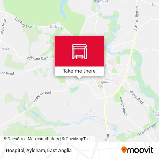 Hospital, Aylsham map