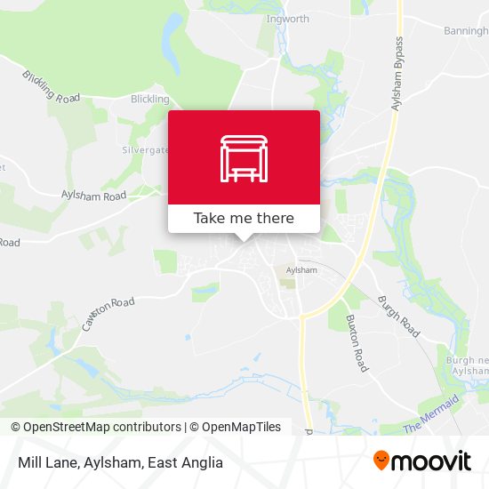 Mill Lane, Aylsham map