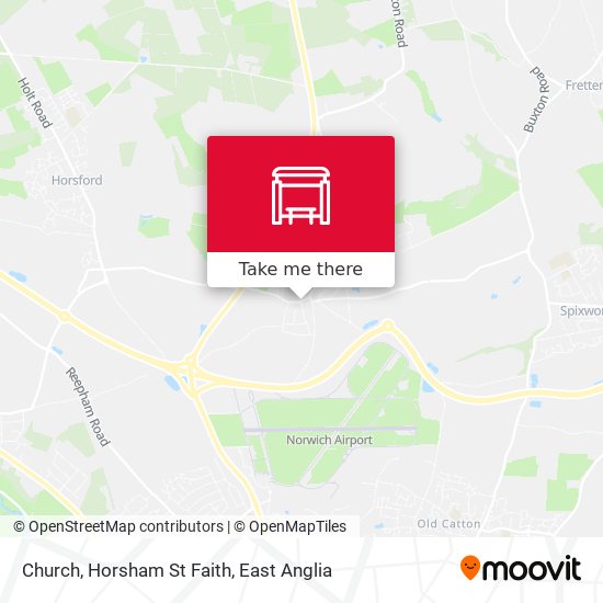 Church, Horsham St Faith map