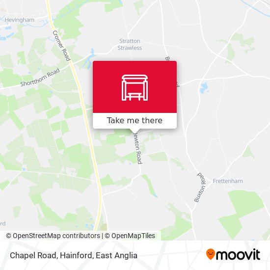 Chapel Road, Hainford map