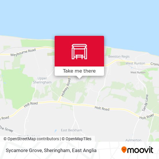 Sycamore Grove, Sheringham map