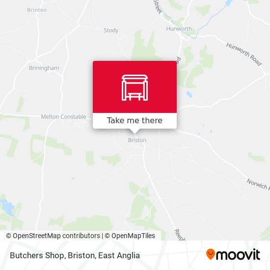 Butchers Shop, Briston map