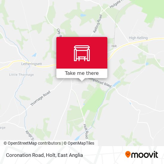 Coronation Road, Holt map