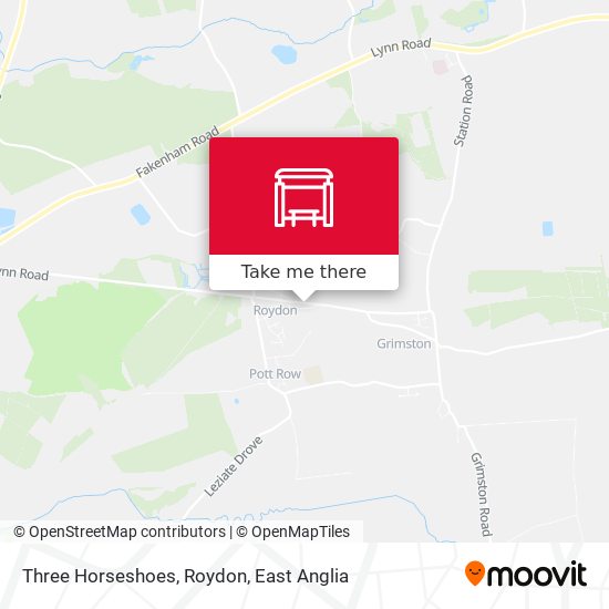 Three Horseshoes, Roydon map