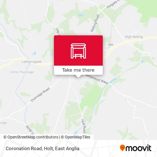 Coronation Road, Holt map