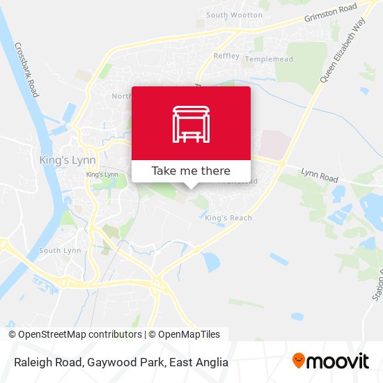Raleigh Road, Gaywood Park map