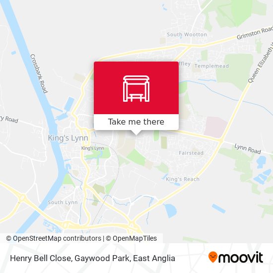 Henry Bell Close, Gaywood Park map
