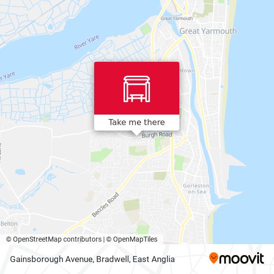 Gainsborough Avenue, Bradwell map
