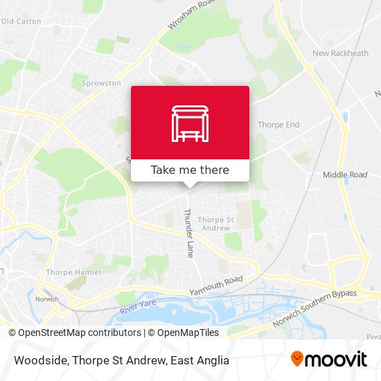 Woodside, Thorpe St Andrew map