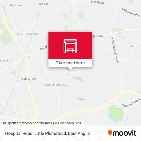 Hospital Road, Little Plumstead map