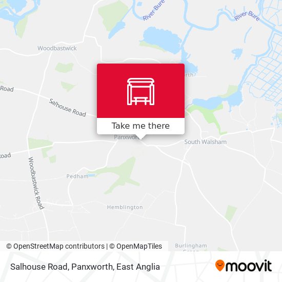 Salhouse Road, Panxworth map