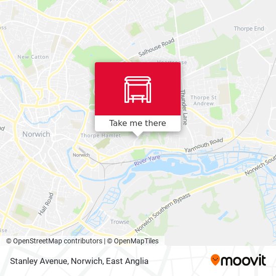 Stanley Avenue, Norwich map