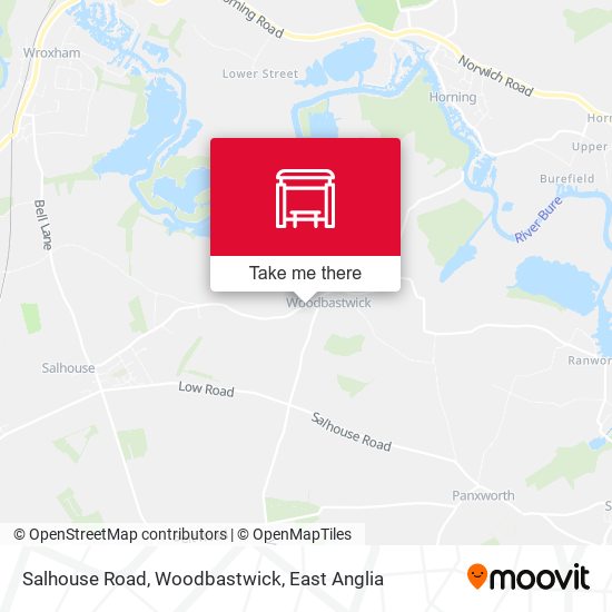 Salhouse Road, Woodbastwick map