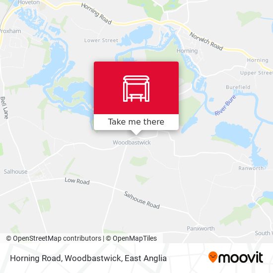 Horning Road, Woodbastwick map