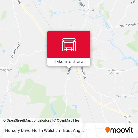 Nursery Drive, North Walsham map