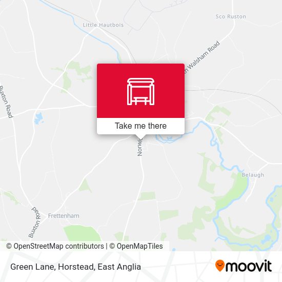 Green Lane, Horstead map