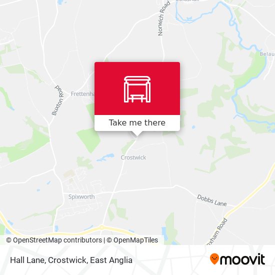 Hall Lane, Crostwick map