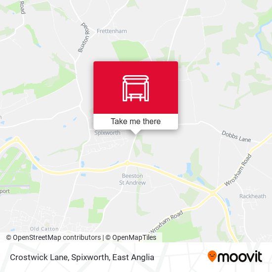 Crostwick Lane, Spixworth map
