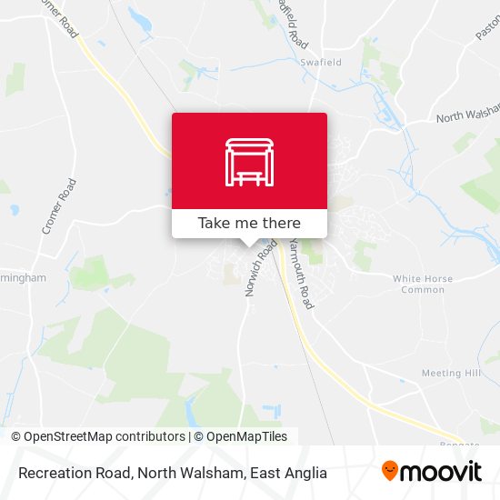 Recreation Road, North Walsham map