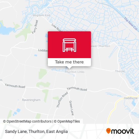 Sandy Lane, Thurlton map