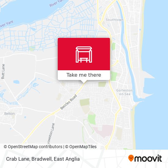 Crab Lane, Bradwell map