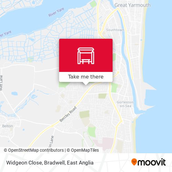 Widgeon Close, Bradwell map