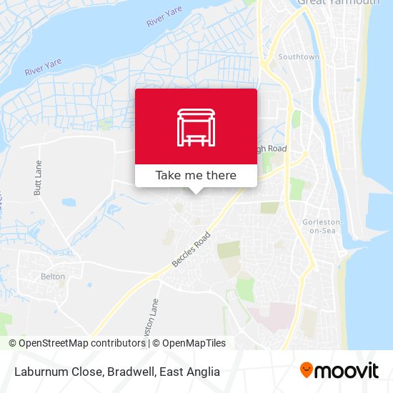 Laburnum Close, Bradwell map