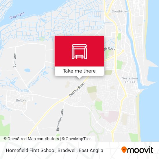 Homefield First School, Bradwell map