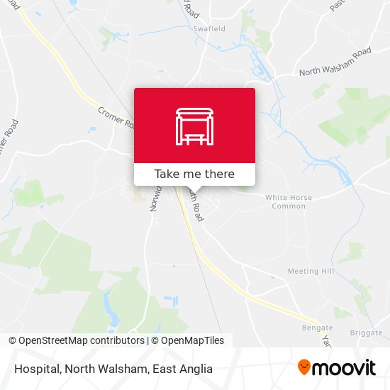 Hospital, North Walsham map