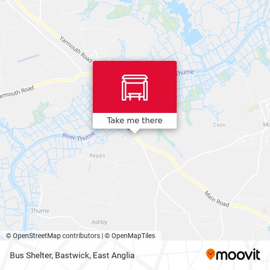 Bus Shelter, Bastwick map