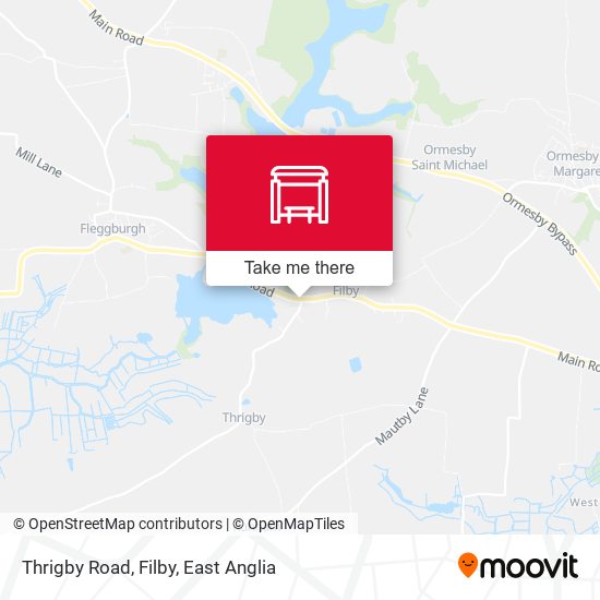 Thrigby Road, Filby map