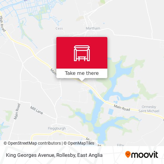 King Georges Avenue, Rollesby map