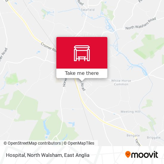 Hospital, North Walsham map