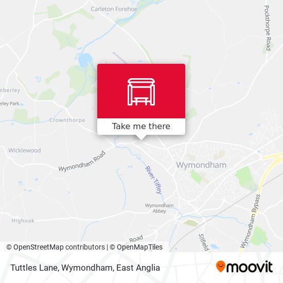 Tuttles Lane, Wymondham map