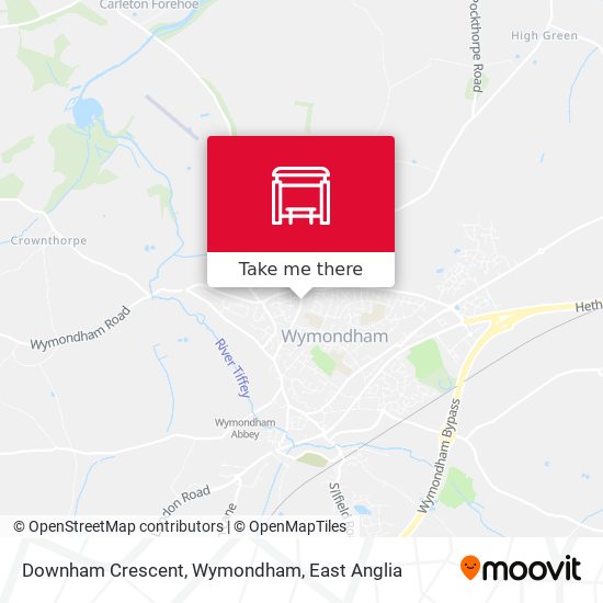 Downham Crescent, Wymondham map