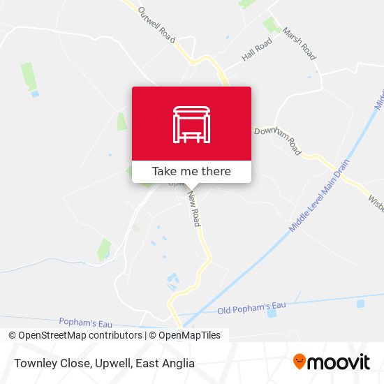 Townley Close, Upwell map