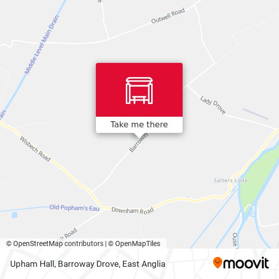 Upham Hall, Barroway Drove map