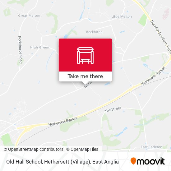 Old Hall School, Hethersett (Village) map