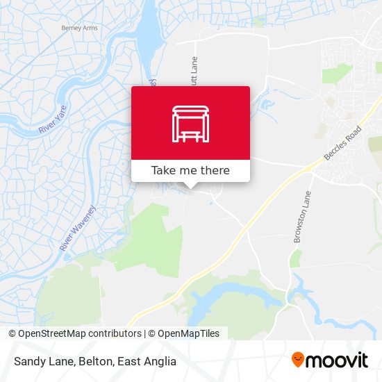 Sandy Lane, Belton map